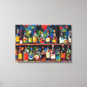 "Bar Shelf Bottle Collection" (Stil 7) Leinwanddruck (Vorderseite)
