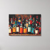 "Bar Shelf Bottle Collection" (Stil 8) Leinwanddruck (Vorderseite)