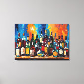 "Bar Shelf Bottle Collection" (Stil 9) Leinwanddruck (Vorderseite)
