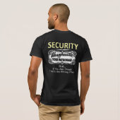 Bar-Sicherheit T-Shirt (Schwarz voll)