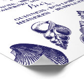 Bar Sign Beach Hochzeiten Empfang Muscheln Ozean Poster (Ecke)