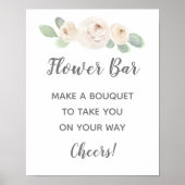 Bar Sign Brautparty Blume Poster (Vorne)