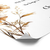 Bar Sign für "Meadow Open Bar Wedding Drinks" Poster (Ecke)