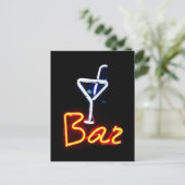 Bar Sign Postkarte (Stehend Vorderseite)