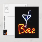 Bar Sign Postkarte (Vorne/Hinten)
