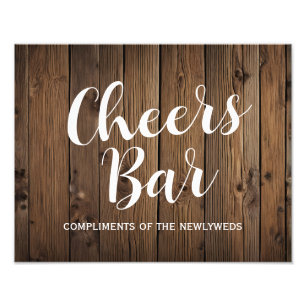 Bar sign Rustic Land Hochzeit oder Party Fotodruck