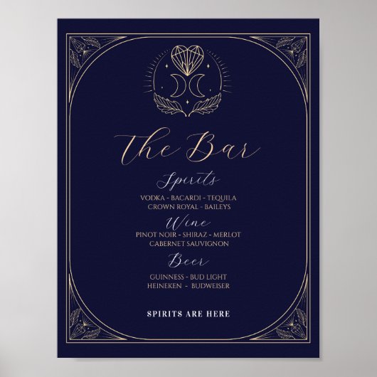 Bar Sign Tarot Schild Hochzeitsempfehlung Sterne H (Vorne)