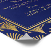 Bar Sign Wedding Reception 1920er Jahre Art Deco Poster (Ecke)