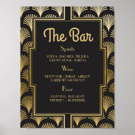 Bar Sign Wedding Reception 1920er Jahre Art Deco Poster