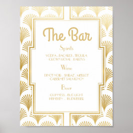 Bar Sign Wedding Reception 1920er Jahre Art Deco Poster