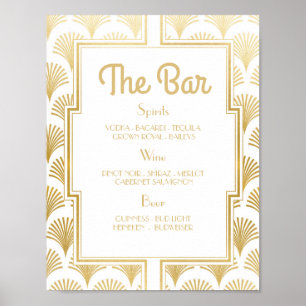 Bar Sign Wedding Reception 1920er Jahre Art Deco Poster