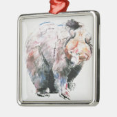 Bär Silbernes Ornament (Links)