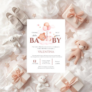 Bär Spanische Babyparty Mädchen Einladung