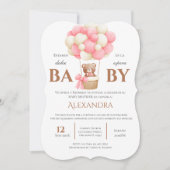 Bär Spanische Babyparty Mädchen Einladung (Vorderseite)