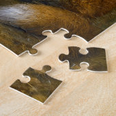 Bär spielt Cello in herbstlichen Wäldern Puzzle (Seite)