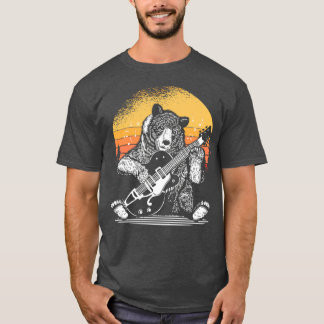 Bär spielt Gitarre Grizzlybär 1 T-Shirt