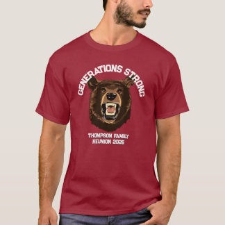 Bär “Starke Generationen” Benutzerdefinierte Famil T-Shirt