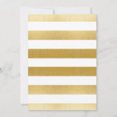 Bar Stripe Gold Einladung (Rückseite)