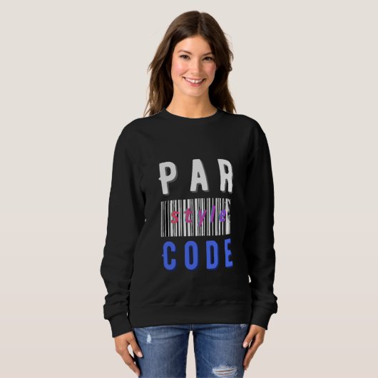 Bar Style Code Modern Barcode Programming T-Shirt Sweatshirt (Vorne ganz)