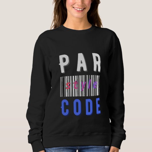 Bar Style Code Modern Barcode Programming T-Shirt Sweatshirt (Vorderseite)
