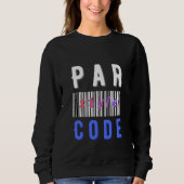 Bar Style Code Modernes Barcode-Programmier-T-Shir Sweatshirt (Vorderseite)