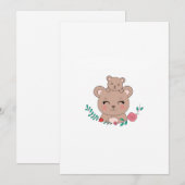 Bär, süßes Bärendesign Einladung (Vorne/Hinten)