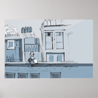 Bar-Szene der 1880er Jahre - richtig Poster