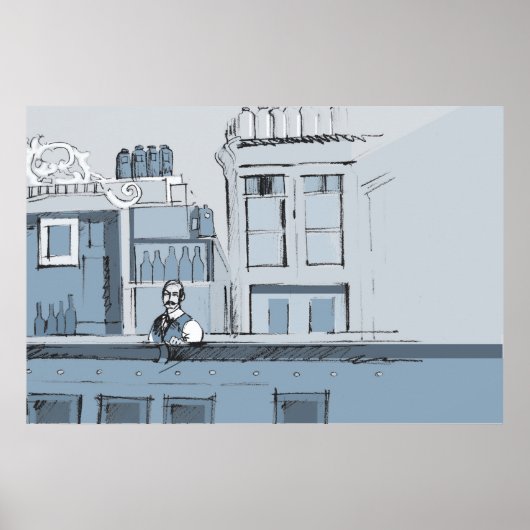 Bar-Szene der 1880er Jahre - richtig Poster (Vorne)