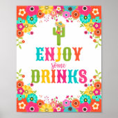Bar Table Sign Poster mexikanisches Fiesta Thema (Vorne)