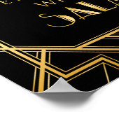 Bar Table Wedding Sign | Gatsby Art Deco Poster (Ecke)