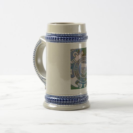 Bar-Tasse, Küstenwachen-Logo Bierglas (Vorderseite Links)