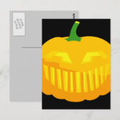 Bar Teeth Jack-O-'Lantern Postkarte (Vorne/Hinten)