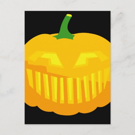 Bar Teeth Jack-O-'Lantern Postkarte (Vorderseite)