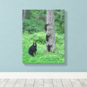 Bär & Three Cubs - Canvas Print - Kessea Leinwanddruck (Insitu (Holzboden))