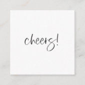 Bar Ticket Wedding Reception Drink Token Card E100 Begleitkarte (Vorderseite)