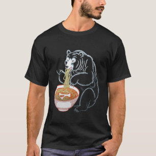 Bär Tier isst Nudeln T-Shirt