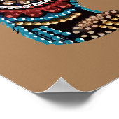 Bär | Tierüberlagerung | Gem Dots Poster (Ecke)