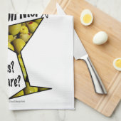 BAR TOWELS Dinner! Oliven? Mittel oder selten? Handtuch (Viertel Falte)