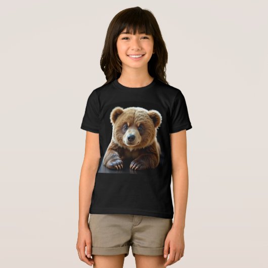 Bär Tri-Blend Shirt (Vorderseite Voll)