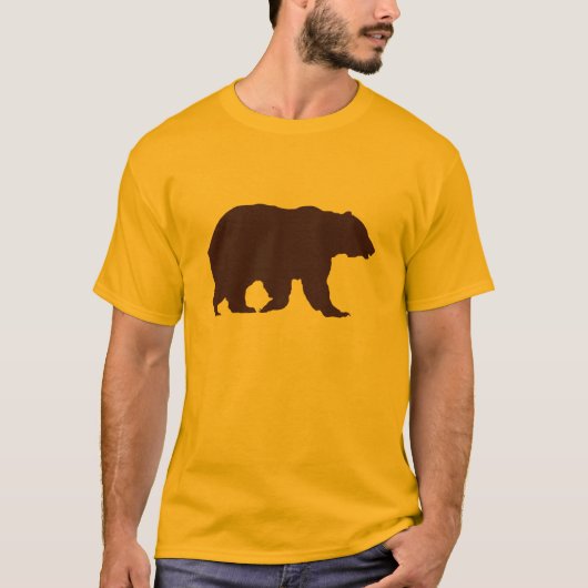 Bär TShirt Braune Silhouette (Vorderseite)