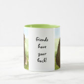 Bär u. Häschen - Freunde haben Ihre Rückseite! Tasse (Zentrum)
