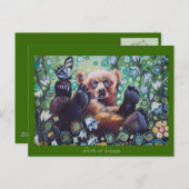 Bär u. Schmetterling Postkarte (Vorne/Hinten)