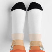 Bär über die Wand schauend, Flammen einer Kerze Socken (Oben)