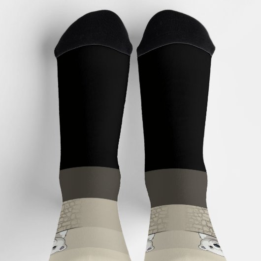 Bär über die Wand, weiche Creme mit Raisin Socken (Oben)