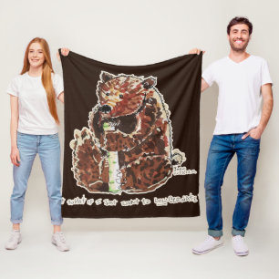 Bär überlegt Winterschlaf Fleecedecke