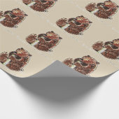 Bär überlegt Winterschlaf Geschenkpapier (Ecke)