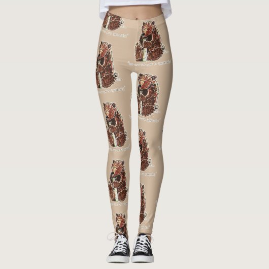 Bär überlegt Winterschlaf Leggings (Vorderseite)