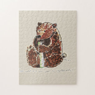 Bär überlegt Winterschlaf Puzzle