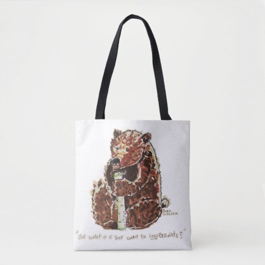 Bär überlegt Winterschlaf Tasche (Vorderseite)