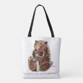 Bär überlegt Winterschlaf Tasche (Rückseite)